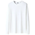 Bangladesh China Factory Price Custom Logo Embroidery 220g pure cotton spring autumn base layer men's long-sleeved T-shirt