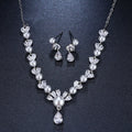 Wholesale Necklace Earring Cubic Zirconia Bridal Pearls Wedding Jewelry Set
