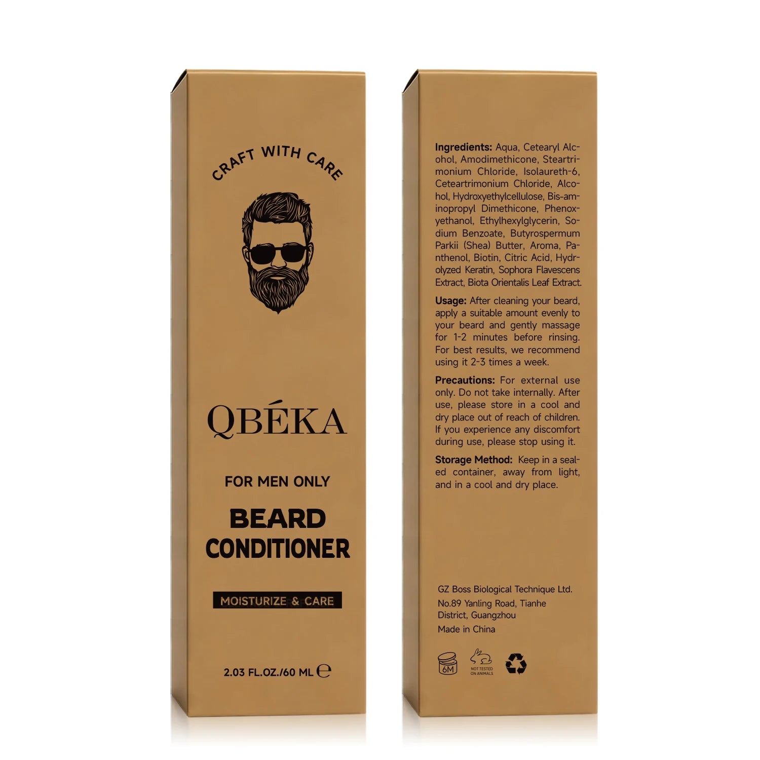 GMP-certified Styling and Care Beard Conditioner Silicone-Free Formula Shiny Beard