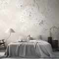 Germany Made Photo Wallpaper Murals Floral Beige Cream Grey White Non Woven Vinyl Premium Wall Mural Bedroom Dining Light