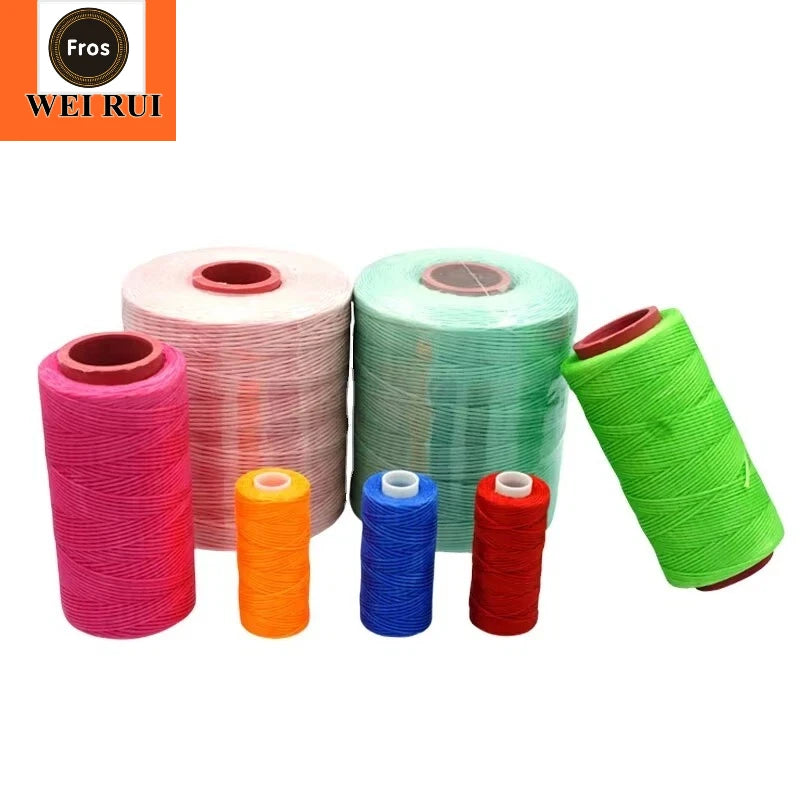 Flat Waxed Wax Polyester Thread 0.5mm 0.8mm 1mm for Hand Sewing