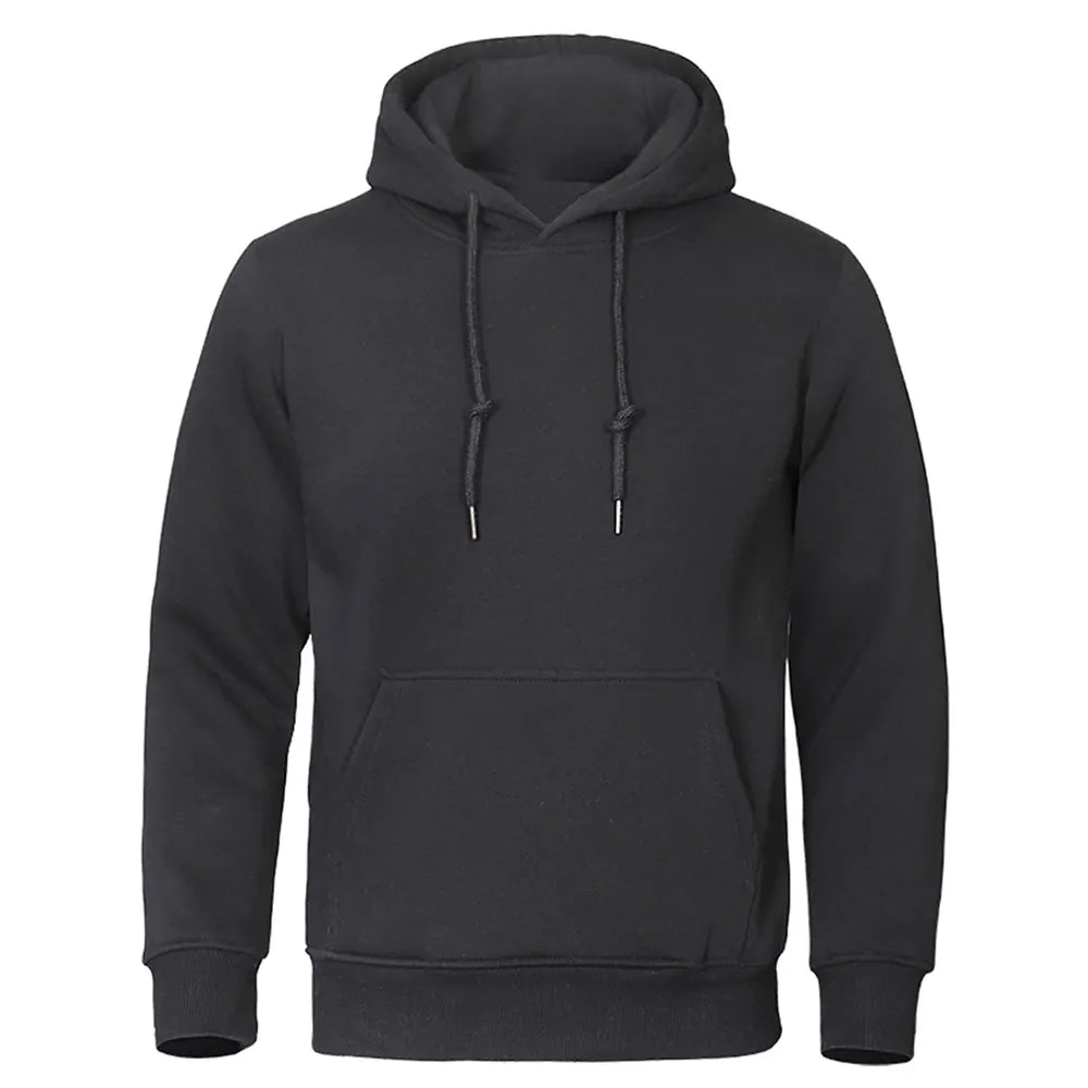 Premium Heavyweight Cotton Pullover Hoodie - Casual Streetwear Sweatshirt
