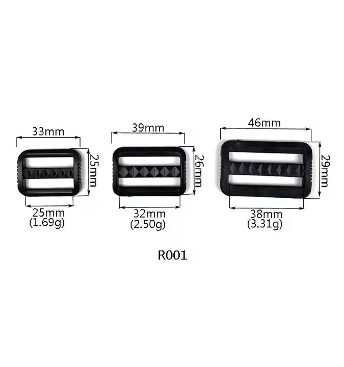 Adjustable Tri-Glide Buttons for Backpack Bags Plastic Slider Fasteners Webbing Strap Buckle Special Bag Parts Accessories