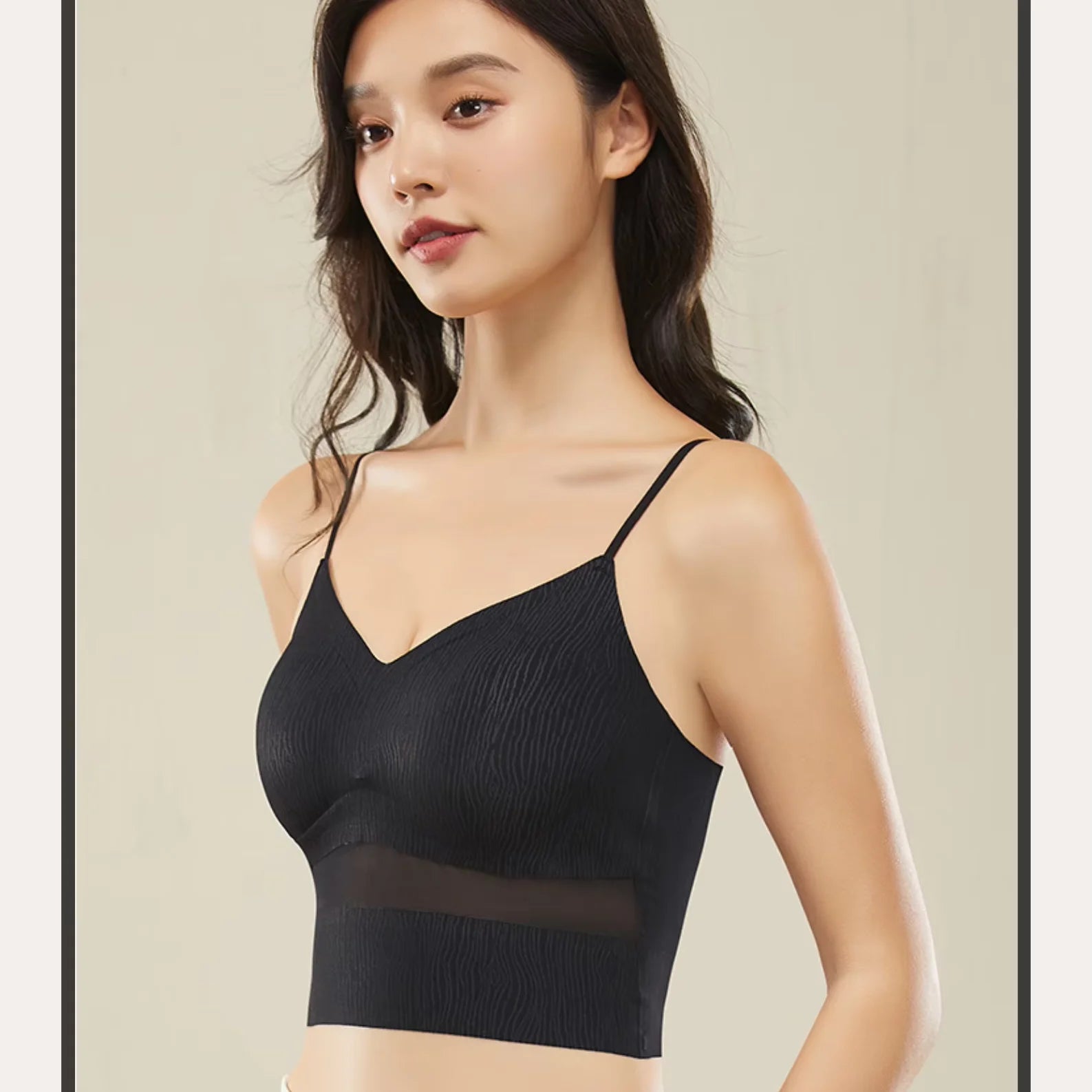 Elegant Comfortable Breathable Thin Knitted Bra Vest Push-Up Seamless Wire-Free Eco-Friendly Outer Wear Lace Skin-friendly