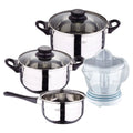 Toledo 5pc cookware set suitable for induction hobs + Bergner NATURALLY - 40W Juicer - 1.2 Liter Capacity