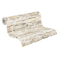 Made Germany Non Woven Vinyl Modern Stone Look Wallpaper Beige Yellow 1005x053m Highly Wash-Resistant Kitchen Bathroom