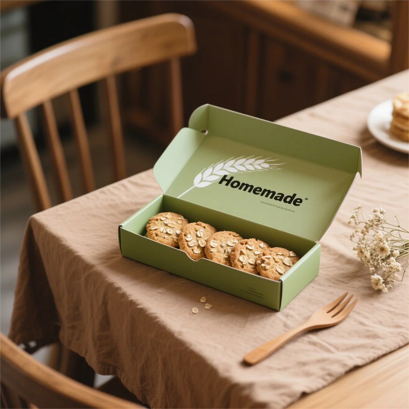 Wholesale Custom Sandwich Boxes Recycled Cookie Packing Box for Snacking and Food Packaging with Spot UV Feature for Gifting