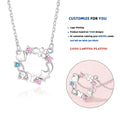 FDXZ-204 New Love Fairy Simplicity S925 Sterling Silver Butterfly Star Garland Necklace Colorful Delicate Gift for Girlfriend