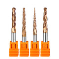 JR134   HRC55  Carbide Taper Ball End Mill 2F Spiral Milling Cutter Woodworking CNC   Cutting Tool