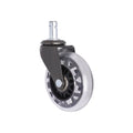 3 Inch PVC Casters for Office Chair Nickel Coating Universal Friction Ring Stem for School Warehouse Dining Outdoor Living Gym