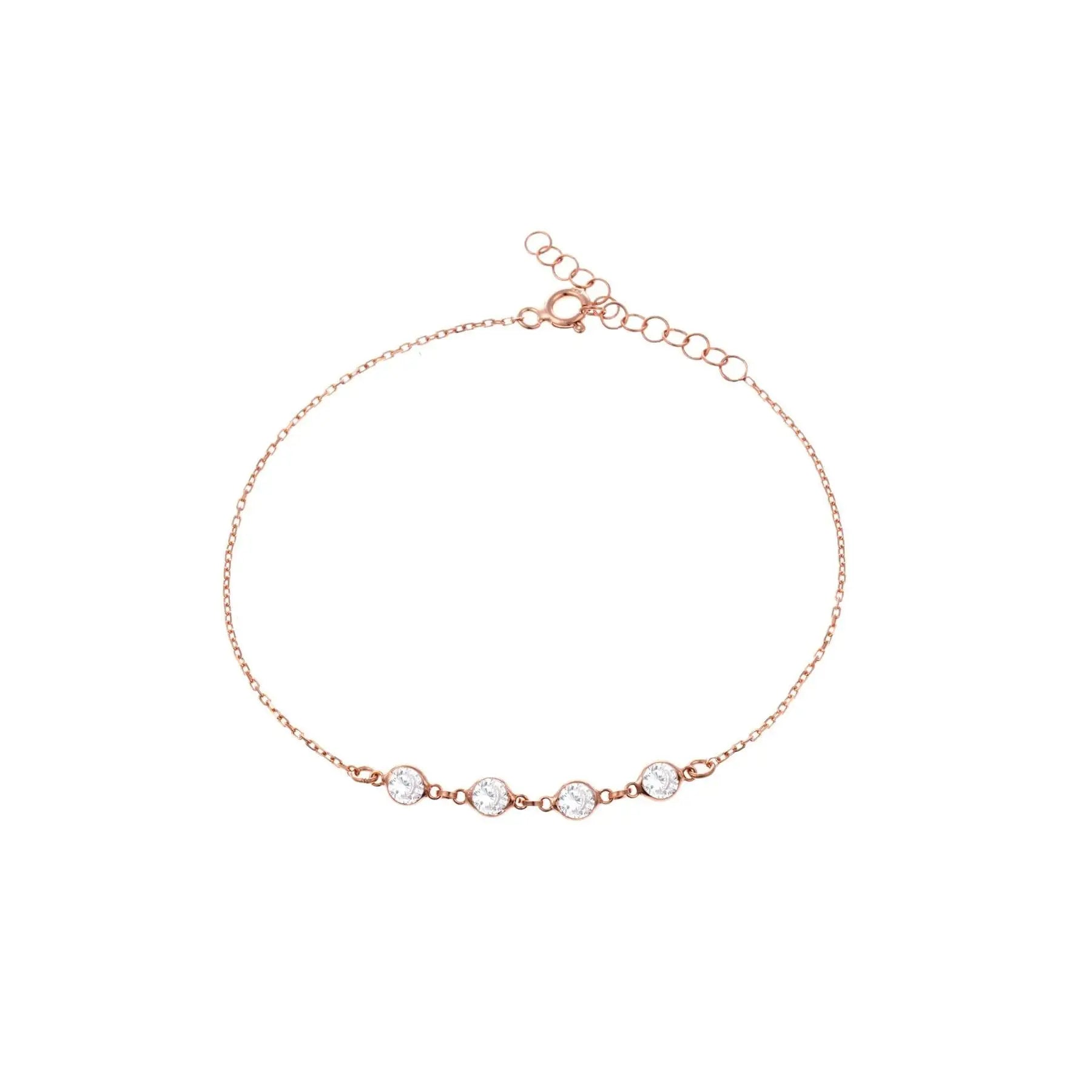 925 Sterling Silver Stone Bracelet Made in Turkey