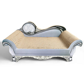 High Quality Comfort Curve Cat Sofa Bed and Scratcher With Printed Pattern Premium Pet Cat Beds China Manufacturer