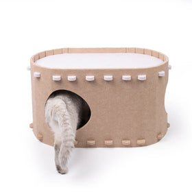 Factory Wholesale Customize Size Easy Assemble Unique Design Cat Scratcher Bed Felt Cat Bed Cute Cat Bed