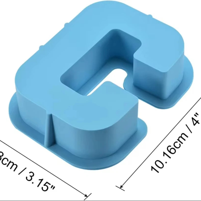 Alphabet Big Letter C Giant LED Light Light Epoxy Freshie to Put OnWood Base Silicone Molds for LED Display Base Letters Pendant