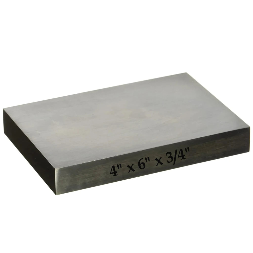 4" x 6" x 3/4" Steel Bench Block Hardened Steel Jewelry Anvil Block for Stamping Hammering & Metal Forming Durable Work Surface