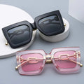 Luxury Fashion Ladies Women UV400 Sunglasses Custom Logo SunShade Large Square  Sun Glasses 2024 Style and Protection in One