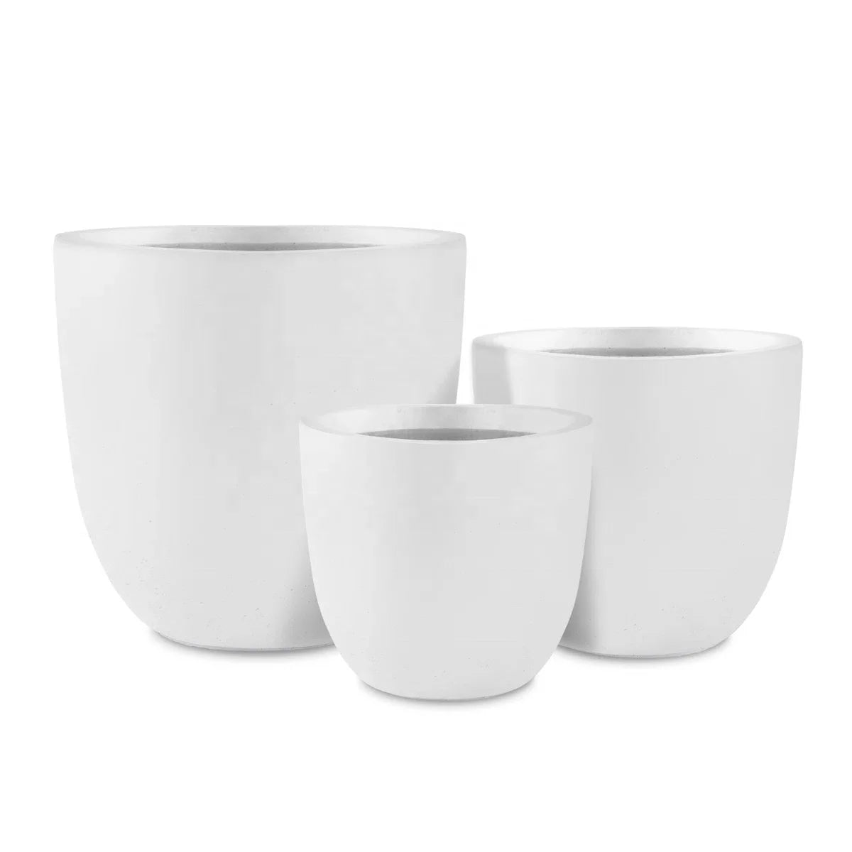 Bring Serenity Home White Concrete Planter with Drainage for Peaceful Garden Vibes