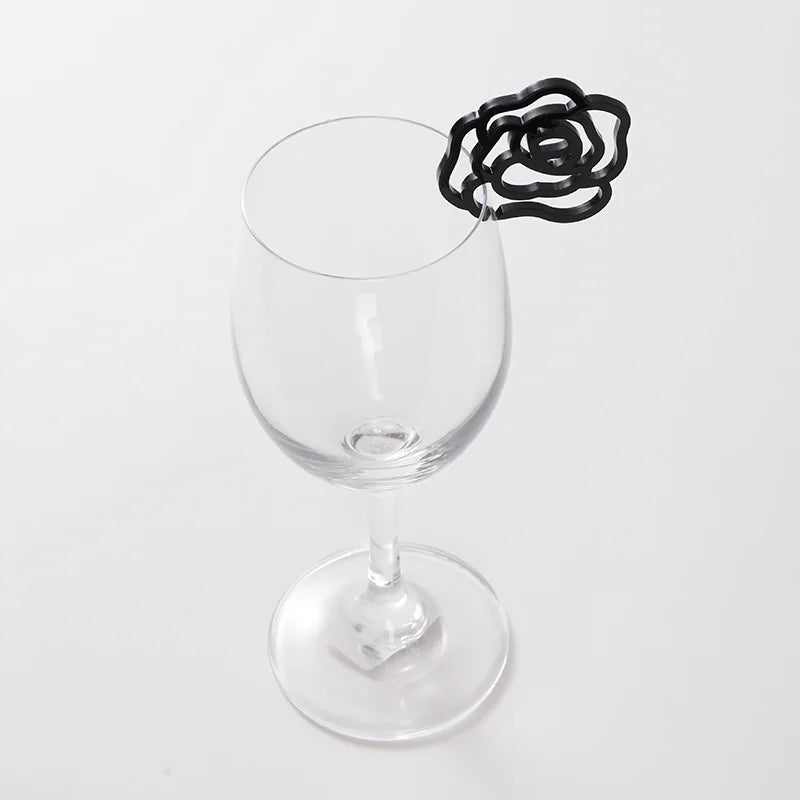 Various Shapes Topper Personalised Wedding Glass Rim Custom Heart Acrylic Drink Tags