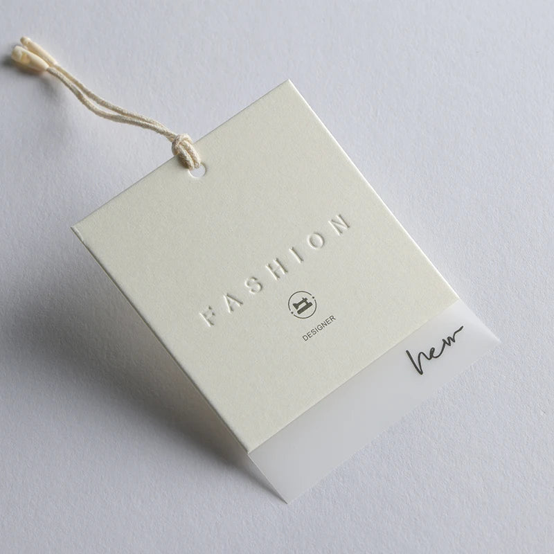 OEM/ODM Luxury Recycled Paper Clothing Accessories Label Product Tag Shirt Hanging Label hang Tags Clothing