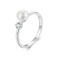 Customize Full Diamond Row Ring Wedding Women Zircon Moissanite Pearl Gemstone Engagement Full Eternity 925 Sterling Silver Ring