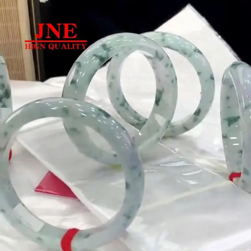 Exquisite Workmanship No Crack Floating Flower Bracelet Jade Bracelet Myanmar Jade Natural a Type Factory Wholesale
