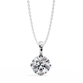 1.84 Ct Moissanite Yellow Gold Rhodium Plated Luxury Link Chain Diamond Bezel Setting Women's Moon Shape Pendant Necklace for