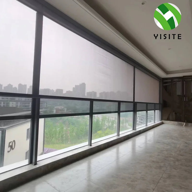 YST Factory Design Indoor Sun and Wind Protection Intelligent Electric Windproof Roller Blinds