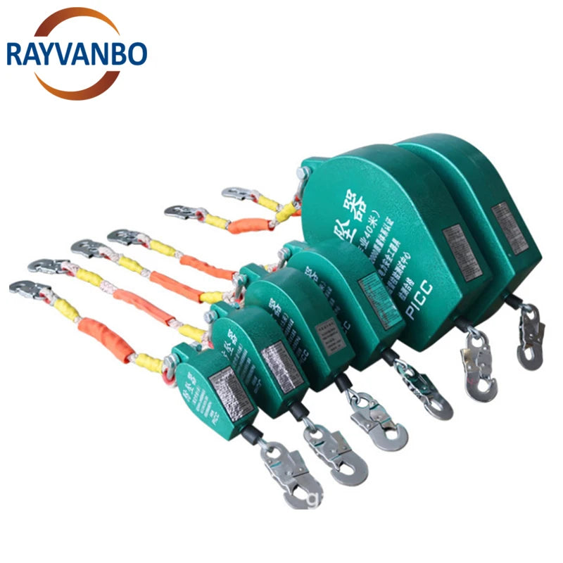 High Strength 150kg 10m Wire Rope Retractable Type Fall Arrester Industrial Grade Antichute Fall Protection ODM Customizable
