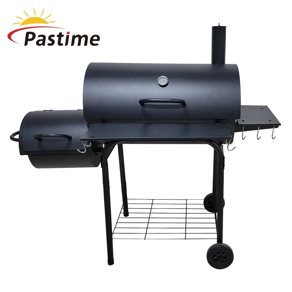 Classic Design Trolley Charcoal BBQ Grills Outdoor Oil Drum Offset Smoker Barbeque Grill
