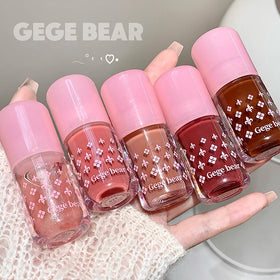 Gege Bear Private Label Bulk Wholesale Vegan Lip Gloss Long-Lasting Waterproof No Residue Shiny Glossy Oil Form Lip Glaze 6