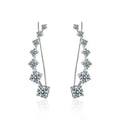 XEZ038 Fashion S925 Silver Needle Stud Earrings Delicate Moissanite Luxury Design Earrings Jewelry for Women Girls