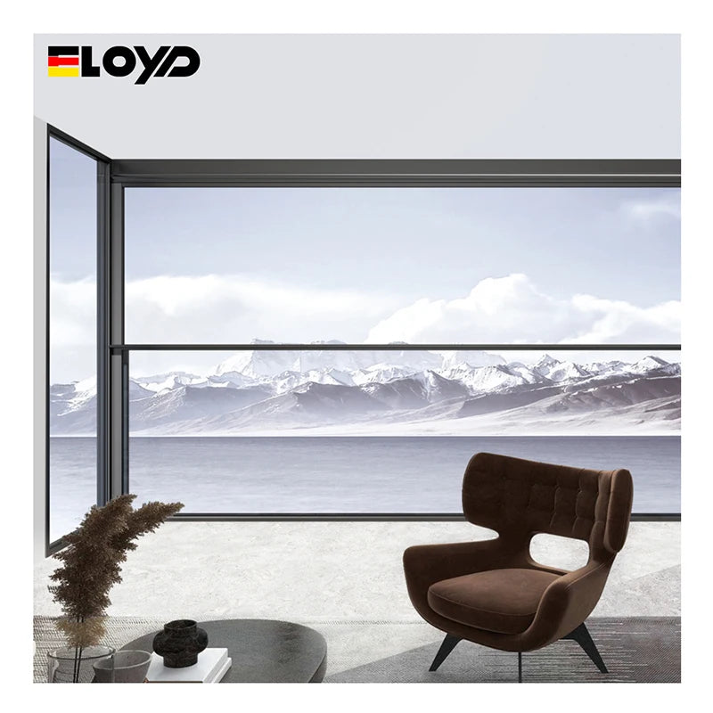 Eloyd Smart Motorized Vertical Panoramic Lifting Window Aluminum Heat Insulation Glass for Exterior Balcony