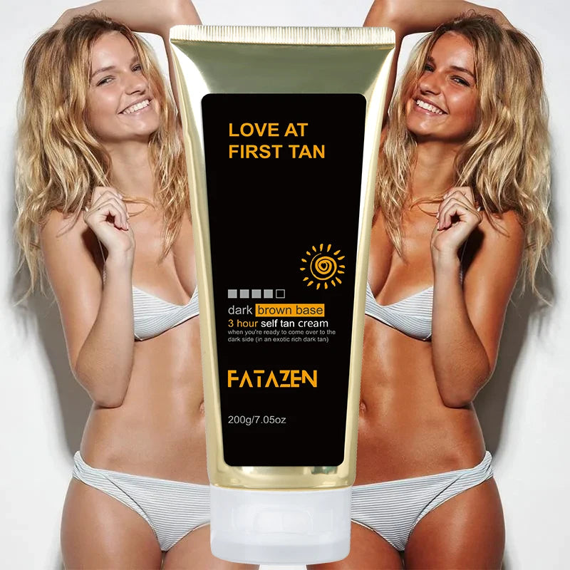FATAZEN Private Label Wholesale Custom Logo Solarium Tanning Cream OEM Organic Dark Intensive Sun Self Tan Mousse Tanning Lotion