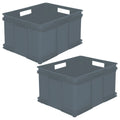 2x Eurobox XXL Storage Box ECO Plastic (PP) 52 x 43 x 28 cm 54 l Grey