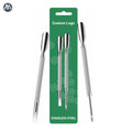 Baby Cuticle Pusher Spoon Nail Cleaner 2PCS Set Stainless Steel Dual Ended Nail Care Tool Wide Jaw Opening Easy Use Fingernail