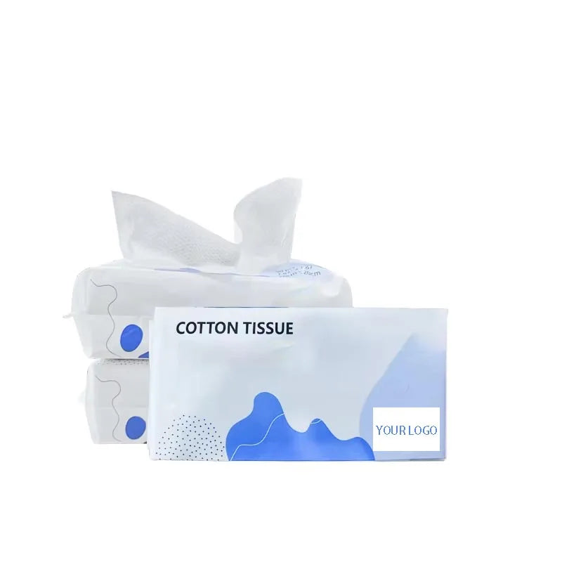 OEM Eco-Friendly Disposable Non-Woven 100 Pieces White 1 Ply ISO9001 Certified Unscented 20x20cm Household Baby Face Towel