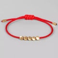 Creative New Design Handmade Braided Tibetan Buddhist Bracelet Copper Bead Tibetan Lucky Rope Bracelet for Men Women Jewelry