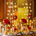90cm Gold Metal Candle Holder Wedding Decoration Table Centerpiece Candelabra Flower Stand with Glass Cup Wedding Party Decor