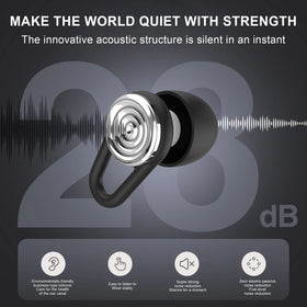 EP004max High-Fidelity Concert Earplugs Reusable Silicone Noise-Reducing Hearing Protection for Musicians and Festival Goers