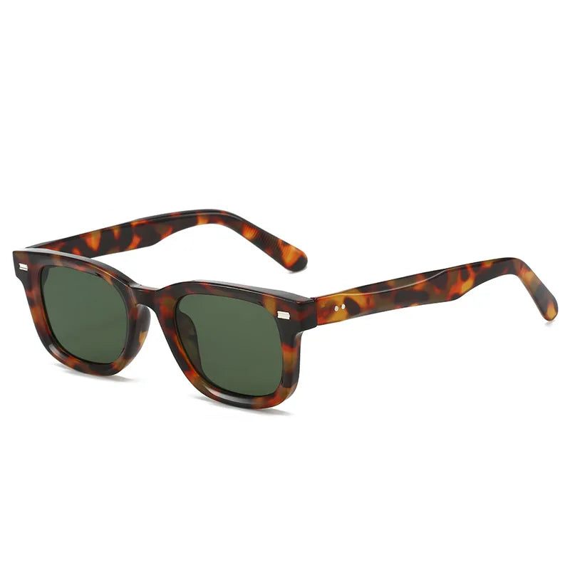 Logo Custom 2025 Retro Men Women Candy Color Sun Glasses UV400 Rivets Small Square Sunglasses Men Women
