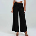 2025 New Women's Pants - High-Waisted Slim-Fit with Elastic Waist Loose Casual Long Trousers with Pockets