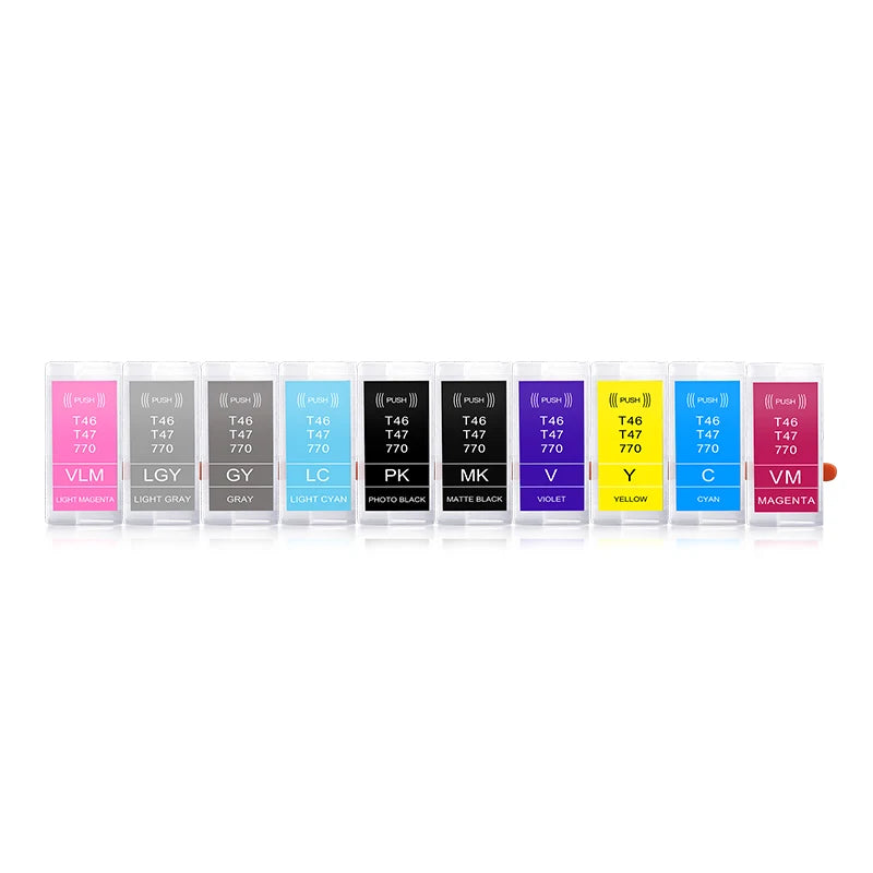 OCBESTJET 10 Colors 58ML T46S1-T46SD Compatible Ink Cartridges for EPSON SC- P700 Inkjet Printers