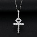 New Arrival 925 Sterling Silver VVS Moissanite Cross Pendant Necklace Iced Out Women Jewelry Diamond Pendant