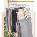 Modern Open Ended Trouser Multifunction Anti Slip Layers Multi Pants Hangers Space Saving