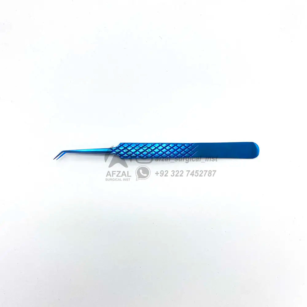 Sustainable Stainless Steel 45 90 Degree Curved Eyelash Extension Tweezers Volume Applicator Fiber Tip Slanted Anti-Static