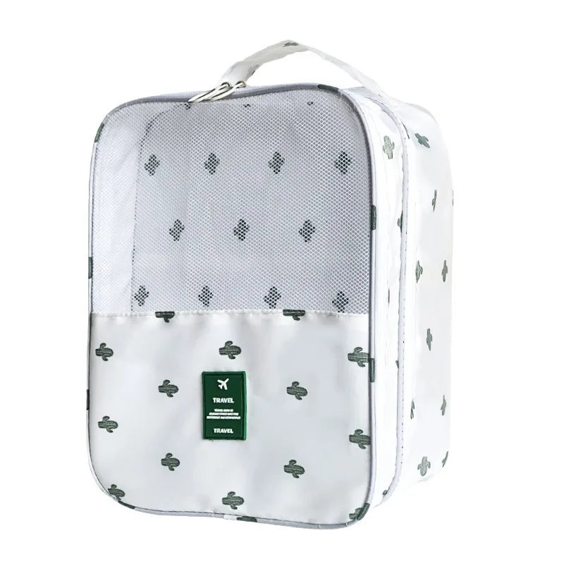 Three-Layer Waterproof Oxford Cloth Foldable Shoe Storage Bag 35L Capacity Modern Rectangular Design for Outdoor Travel Shoes