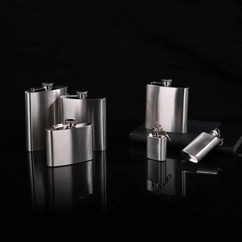 Luxury Custom Whisky Modern Silver Liquor Packaging Bulk Large 250ml Stainless Steel Hip Flask