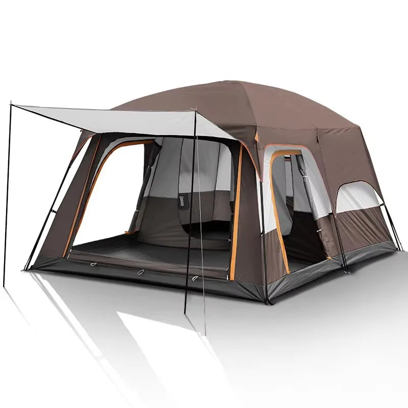 2025 New Arrival 2-6 Persons Oxford Fabric Water Resistant Outdoor Camping Ridge Tent with Bedroom and Living Room