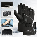 SNOW DEER Electric Heating Waterproof Touchscreen Compatible Unisex Heated Snowboarding Hiking Gloves
