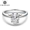 Fashion Fine Jewelry 925 Sterling Silver Pear Cut Waterdrop Shape 2 Carat 2.0ct Moissanite Wedding Engagement Diamond Ring